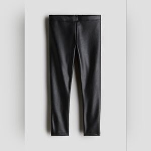 H&M Black Faux Leather Pants 5T NWOT